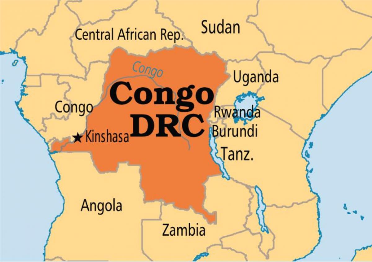 kort over congo Drc Kort Kort Over Congo Mellemste Afrika Afrika kort over congo